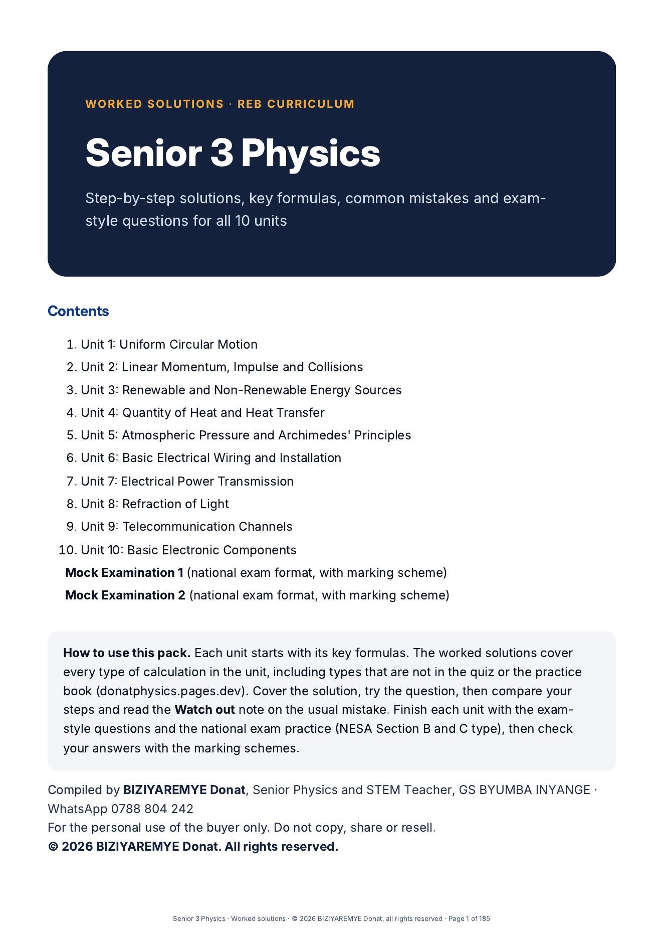 Cover of the Senior 3 pack